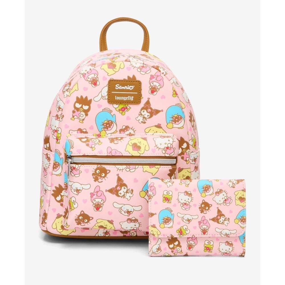 Loungefly Sanrio Mini Backpack & Wallet Set Pink Hello‎ Kitty Sweet Treats